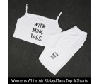 Women's White Air Ribbed Tank Top & Shorts